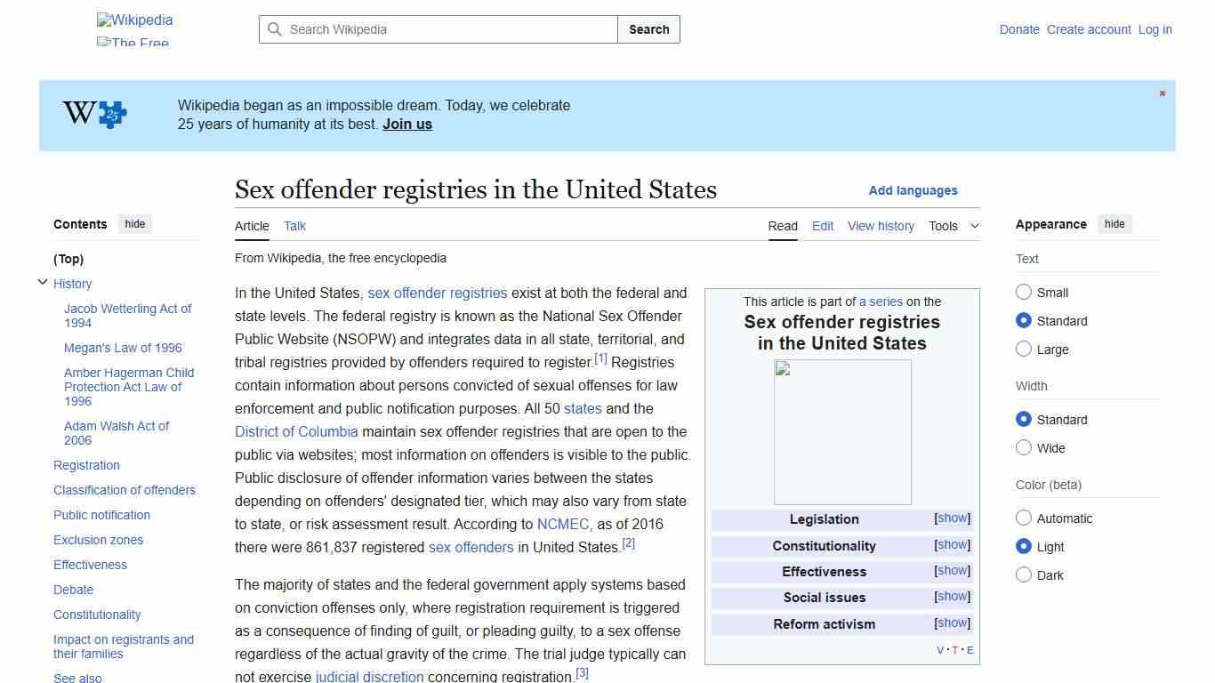 Sex offender registries in the United States - Wikipedia